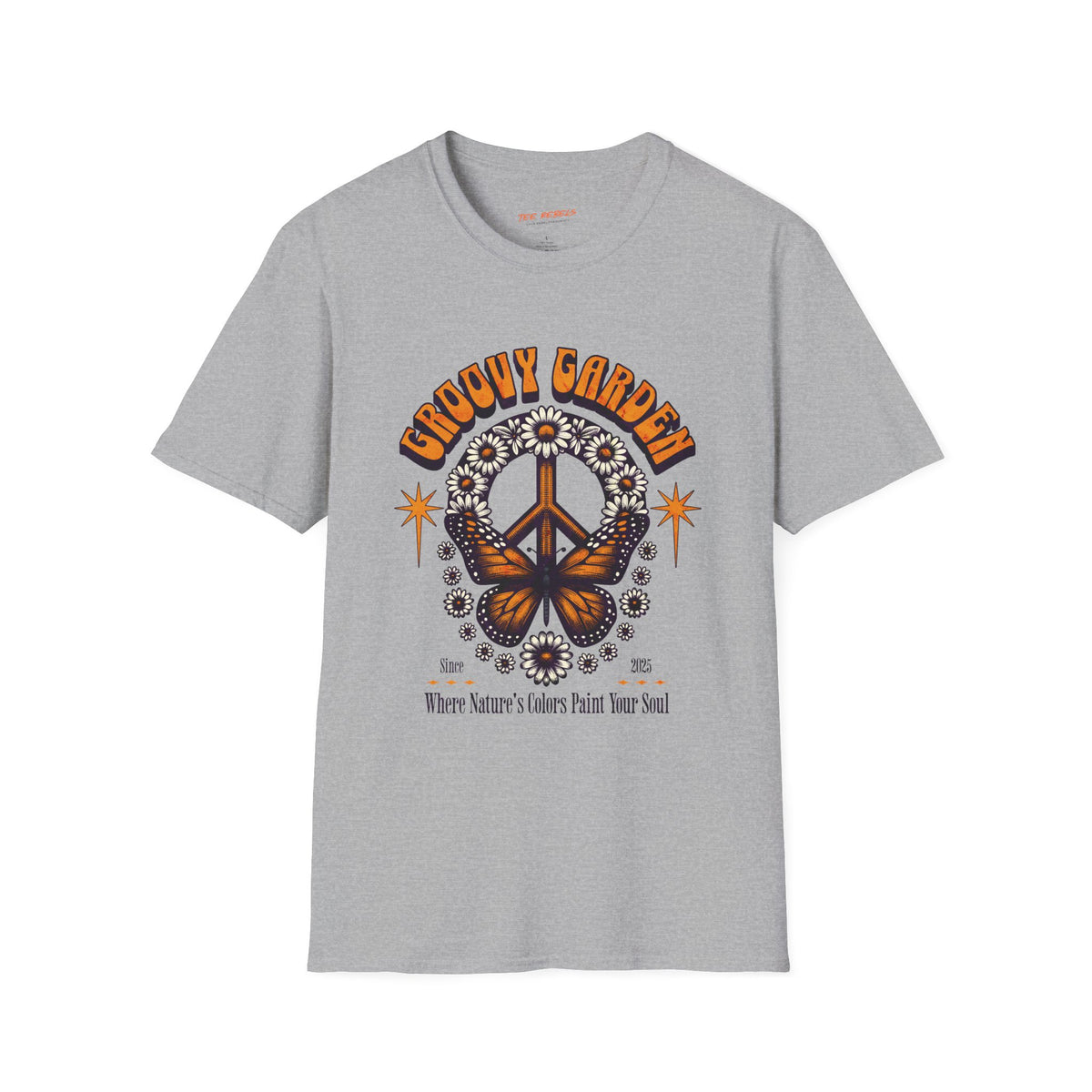 Groovy Garden Peace Sign T‑Shirt — Spread Love Retro Floral Tee