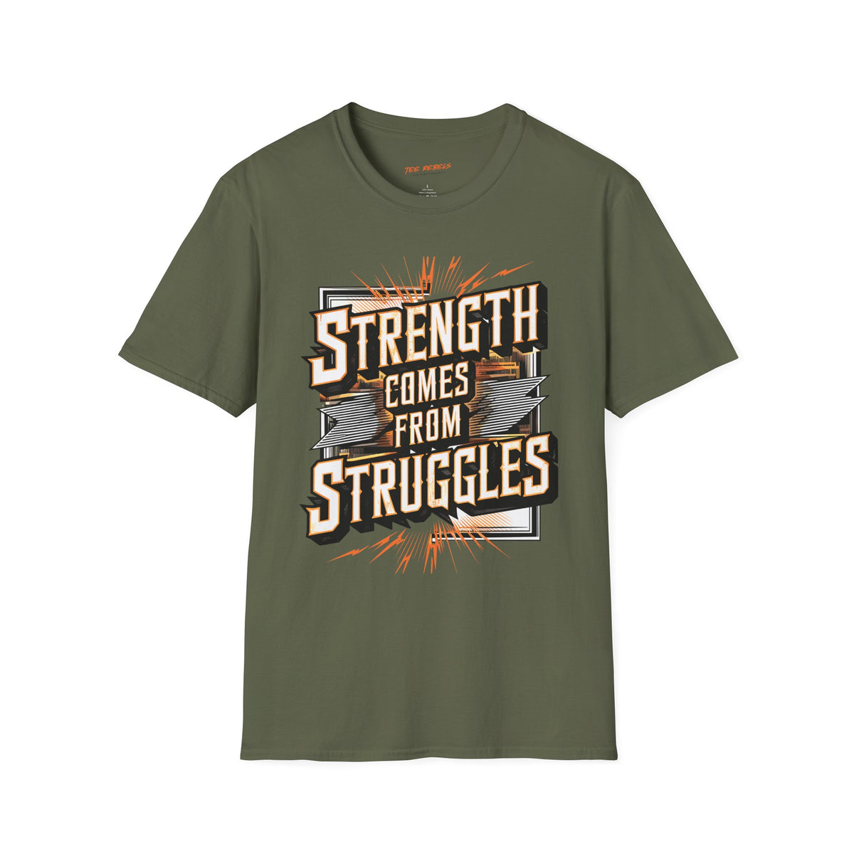 Motivational T-Shirt - Strength Comes From Struggles & Spread Love Graphic T-Shirt