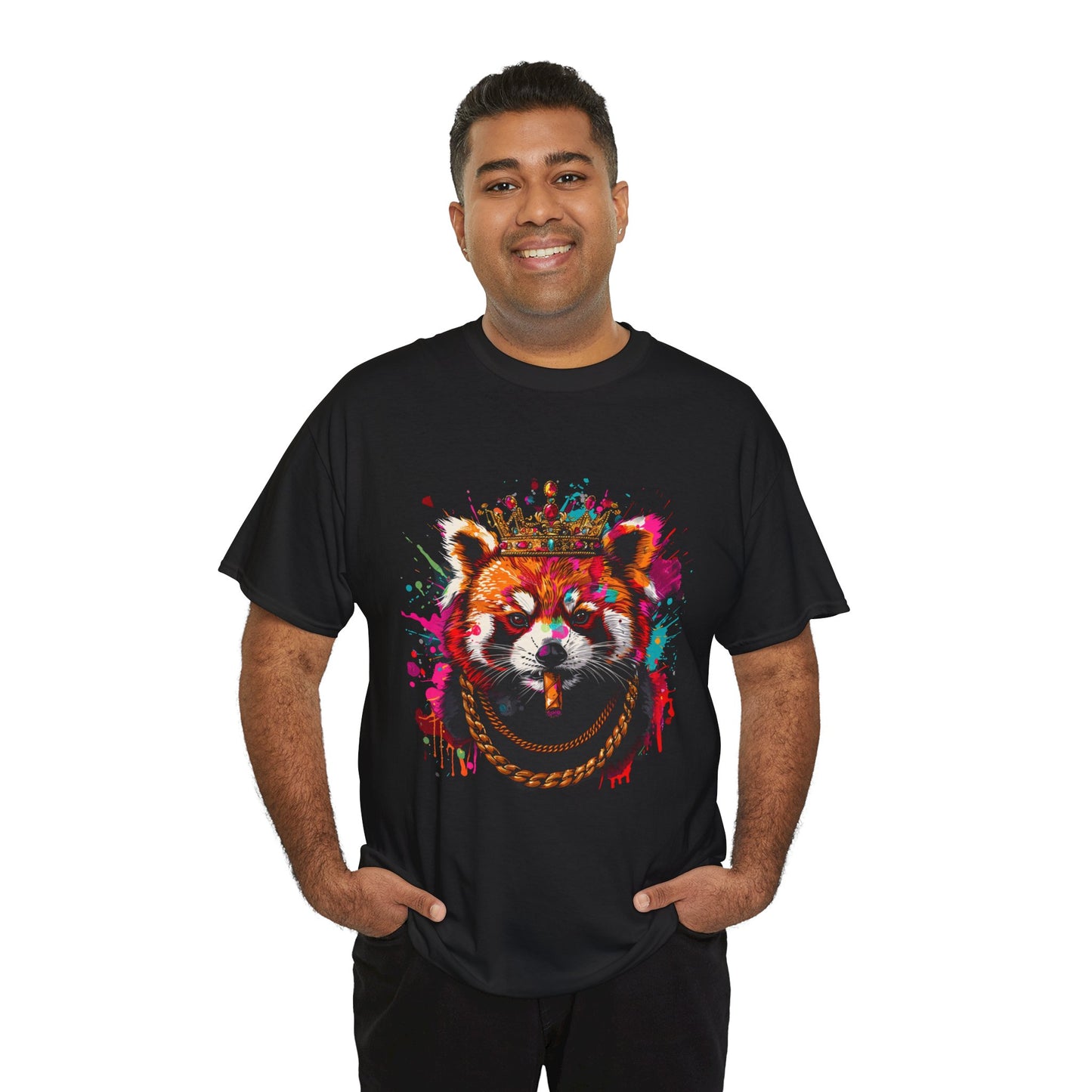 King Red Panda Unisex Heavy Cotton Tee | Red Panda Rebel Frequency