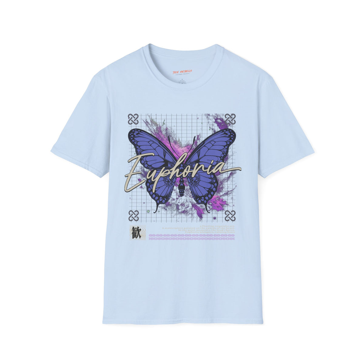 Euphoria Butterfly Graphic Spread Love Rose T-Shirt