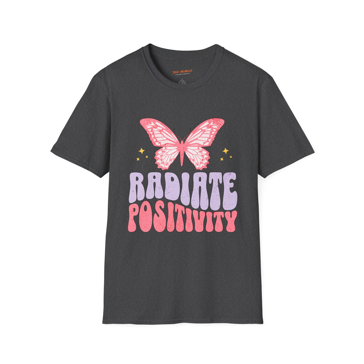 Spread Love & Radiate Positivity Butterfly Rose Graphic T-Shirt
