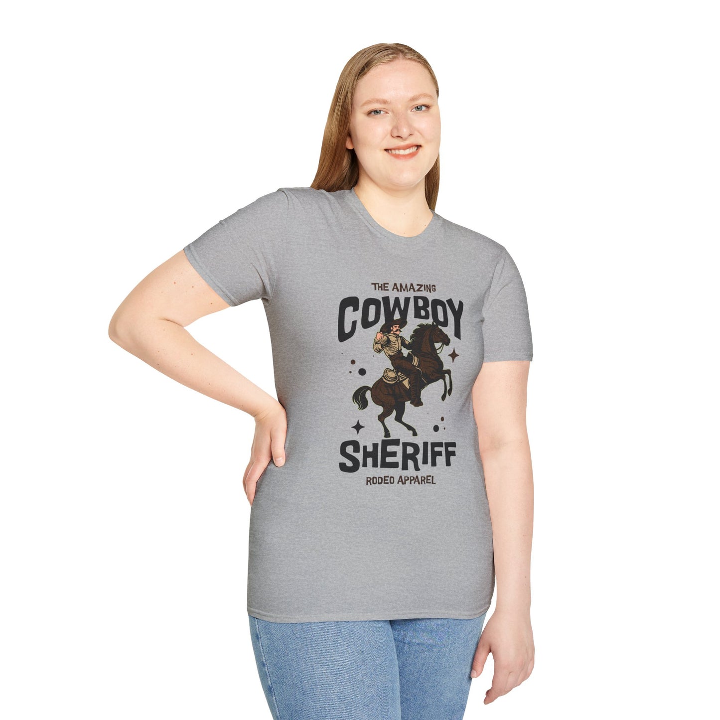 Cowboy Sheriff Unisex Streetwear T-Shirt | Western Graphic T-Shirt | Cowboy Rebel Frequency
